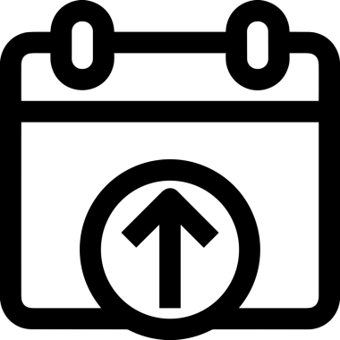 Siyah ve Beyaz Logo Simgesi PNG Biçimini Yükle. Web Sitesi Düğmesi, Mobil Uygulama Arayüzü, Dosya Aktarımı, Belge Paylaşımı, Bulut Depolama ve Veri Yedekleme için Minimalist Düz Tasarımlı Tek Renkli Ok Gönderme İşareti Grafiksel Elemanı