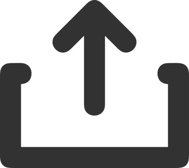 Siyah ve Beyaz Logo Simgesi PNG Biçimini Yükle. Web Sitesi Düğmesi, Mobil Uygulama Arayüzü, Dosya Aktarımı, Belge Paylaşımı, Bulut Depolama ve Veri Yedekleme için Minimalist Düz Tasarımlı Tek Renkli Ok Gönderme İşareti Grafiksel Elemanı