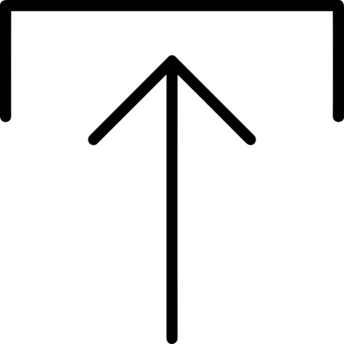 Siyah ve Beyaz Logo Simgesi PNG Biçimini Yükle. Web Sitesi Düğmesi, Mobil Uygulama Arayüzü, Dosya Aktarımı, Belge Paylaşımı, Bulut Depolama ve Veri Yedekleme için Minimalist Düz Tasarımlı Tek Renkli Ok Gönderme İşareti Grafiksel Elemanı