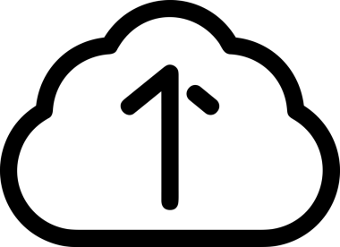 Siyah ve Beyaz Logo Simgesi PNG Biçimini Yükle. Web Sitesi Düğmesi, Mobil Uygulama Arayüzü, Dosya Aktarımı, Belge Paylaşımı, Bulut Depolama ve Veri Yedekleme için Minimalist Düz Tasarımlı Tek Renkli Ok Gönderme İşareti Grafiksel Elemanı