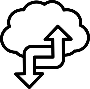 Siyah ve Beyaz Logo Simgesi PNG Biçimini Yükle. Web Sitesi Düğmesi, Mobil Uygulama Arayüzü, Dosya Aktarımı, Belge Paylaşımı, Bulut Depolama ve Veri Yedekleme için Minimalist Düz Tasarımlı Tek Renkli Ok Gönderme İşareti Grafiksel Elemanı