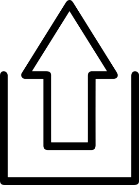 Siyah ve Beyaz Logo Simgesi PNG Biçimini Yükle. Web Sitesi Düğmesi, Mobil Uygulama Arayüzü, Dosya Aktarımı, Belge Paylaşımı, Bulut Depolama ve Veri Yedekleme için Minimalist Düz Tasarımlı Tek Renkli Ok Gönderme İşareti Grafiksel Elemanı