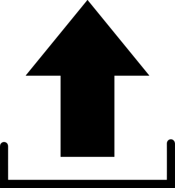 Siyah ve Beyaz Logo Simgesi PNG Biçimini Yükle. Web Sitesi Düğmesi, Mobil Uygulama Arayüzü, Dosya Aktarımı, Belge Paylaşımı, Bulut Depolama ve Veri Yedekleme için Minimalist Düz Tasarımlı Tek Renkli Ok Gönderme İşareti Grafiksel Elemanı