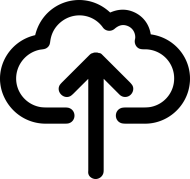Siyah ve Beyaz Logo Simgesi PNG Biçimini Yükle. Web Sitesi Düğmesi, Mobil Uygulama Arayüzü, Dosya Aktarımı, Belge Paylaşımı, Bulut Depolama ve Veri Yedekleme için Minimalist Düz Tasarımlı Tek Renkli Ok Gönderme İşareti Grafiksel Elemanı