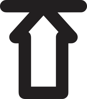 Siyah ve Beyaz Logo Simgesi PNG Biçimini Yükle. Web Sitesi Düğmesi, Mobil Uygulama Arayüzü, Dosya Aktarımı, Belge Paylaşımı, Bulut Depolama ve Veri Yedekleme için Minimalist Düz Tasarımlı Tek Renkli Ok Gönderme İşareti Grafiksel Elemanı