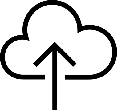 Siyah ve Beyaz Logo Simgesi PNG Biçimini Yükle. Web Sitesi Düğmesi, Mobil Uygulama Arayüzü, Dosya Aktarımı, Belge Paylaşımı, Bulut Depolama ve Veri Yedekleme için Minimalist Düz Tasarımlı Tek Renkli Ok Gönderme İşareti Grafiksel Elemanı