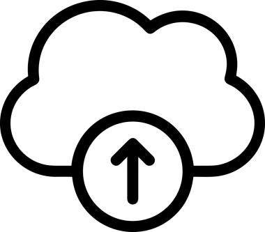 Siyah ve Beyaz Logo Simgesi PNG Biçimini Yükle. Web Sitesi Düğmesi, Mobil Uygulama Arayüzü, Dosya Aktarımı, Belge Paylaşımı, Bulut Depolama ve Veri Yedekleme için Minimalist Düz Tasarımlı Tek Renkli Ok Gönderme İşareti Grafiksel Elemanı