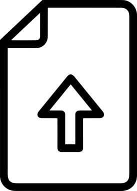 Siyah ve Beyaz Logo Simgesi PNG Biçimini Yükle. Web Sitesi Düğmesi, Mobil Uygulama Arayüzü, Dosya Aktarımı, Belge Paylaşımı, Bulut Depolama ve Veri Yedekleme için Minimalist Düz Tasarımlı Tek Renkli Ok Gönderme İşareti Grafiksel Elemanı