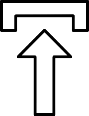 Siyah ve Beyaz Logo Simgesi PNG Biçimini Yükle. Web Sitesi Düğmesi, Mobil Uygulama Arayüzü, Dosya Aktarımı, Belge Paylaşımı, Bulut Depolama ve Veri Yedekleme için Minimalist Düz Tasarımlı Tek Renkli Ok Gönderme İşareti Grafiksel Elemanı