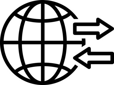 Siyah ve Beyaz Logo Simgesi PNG Biçimini Yükle. Web Sitesi Düğmesi, Mobil Uygulama Arayüzü, Dosya Aktarımı, Belge Paylaşımı, Bulut Depolama ve Veri Yedekleme için Minimalist Düz Tasarımlı Tek Renkli Ok Gönderme İşareti Grafiksel Elemanı