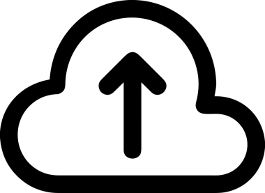 Siyah ve Beyaz Logo Simgesi PNG Biçimini Yükle. Web Sitesi Düğmesi, Mobil Uygulama Arayüzü, Dosya Aktarımı, Belge Paylaşımı, Bulut Depolama ve Veri Yedekleme için Minimalist Düz Tasarımlı Tek Renkli Ok Gönderme İşareti Grafiksel Elemanı