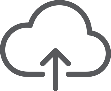 Siyah ve Beyaz Logo Simgesi PNG Biçimini Yükle. Web Sitesi Düğmesi, Mobil Uygulama Arayüzü, Dosya Aktarımı, Belge Paylaşımı, Bulut Depolama ve Veri Yedekleme için Minimalist Düz Tasarımlı Tek Renkli Ok Gönderme İşareti Grafiksel Elemanı