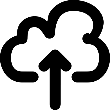 Siyah ve Beyaz Logo Simgesi PNG Biçimini Yükle. Web Sitesi Düğmesi, Mobil Uygulama Arayüzü, Dosya Aktarımı, Belge Paylaşımı, Bulut Depolama ve Veri Yedekleme için Minimalist Düz Tasarımlı Tek Renkli Ok Gönderme İşareti Grafiksel Elemanı