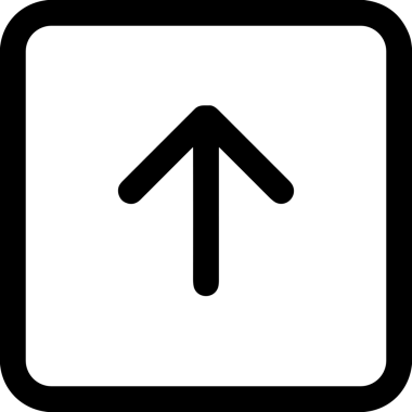 Siyah ve Beyaz Logo Simgesi PNG Biçimini Yükle. Web Sitesi Düğmesi, Mobil Uygulama Arayüzü, Dosya Aktarımı, Belge Paylaşımı, Bulut Depolama ve Veri Yedekleme için Minimalist Düz Tasarımlı Tek Renkli Ok Gönderme İşareti Grafiksel Elemanı