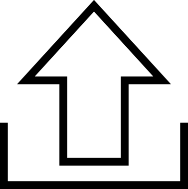 Siyah ve Beyaz Logo Simgesi PNG Biçimini Yükle. Web Sitesi Düğmesi, Mobil Uygulama Arayüzü, Dosya Aktarımı, Belge Paylaşımı, Bulut Depolama ve Veri Yedekleme için Minimalist Düz Tasarımlı Tek Renkli Ok Gönderme İşareti Grafiksel Elemanı