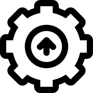 Siyah ve Beyaz Logo Simgesi PNG Biçimini Yükle. Web Sitesi Düğmesi, Mobil Uygulama Arayüzü, Dosya Aktarımı, Belge Paylaşımı, Bulut Depolama ve Veri Yedekleme için Minimalist Düz Tasarımlı Tek Renkli Ok Gönderme İşareti Grafiksel Elemanı