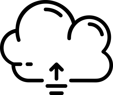 Siyah ve Beyaz Logo Simgesi PNG Biçimini Yükle. Web Sitesi Düğmesi, Mobil Uygulama Arayüzü, Dosya Aktarımı, Belge Paylaşımı, Bulut Depolama ve Veri Yedekleme için Minimalist Düz Tasarımlı Tek Renkli Ok Gönderme İşareti Grafiksel Elemanı