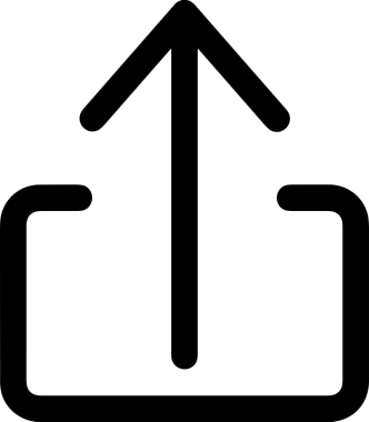 Siyah ve Beyaz Logo Simgesi PNG Biçimini Yükle. Web Sitesi Düğmesi, Mobil Uygulama Arayüzü, Dosya Aktarımı, Belge Paylaşımı, Bulut Depolama ve Veri Yedekleme için Minimalist Düz Tasarımlı Tek Renkli Ok Gönderme İşareti Grafiksel Elemanı