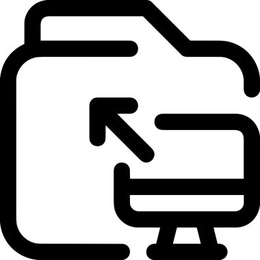 Siyah ve Beyaz Logo Simgesi PNG Biçimini Yükle. Web Sitesi Düğmesi, Mobil Uygulama Arayüzü, Dosya Aktarımı, Belge Paylaşımı, Bulut Depolama ve Veri Yedekleme için Minimalist Düz Tasarımlı Tek Renkli Ok Gönderme İşareti Grafiksel Elemanı