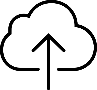 Siyah ve Beyaz Logo Simgesi PNG Biçimini Yükle. Web Sitesi Düğmesi, Mobil Uygulama Arayüzü, Dosya Aktarımı, Belge Paylaşımı, Bulut Depolama ve Veri Yedekleme için Minimalist Düz Tasarımlı Tek Renkli Ok Gönderme İşareti Grafiksel Elemanı