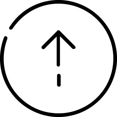 Siyah ve Beyaz Logo Simgesi PNG Biçimini Yükle. Web Sitesi Düğmesi, Mobil Uygulama Arayüzü, Dosya Aktarımı, Belge Paylaşımı, Bulut Depolama ve Veri Yedekleme için Minimalist Düz Tasarımlı Tek Renkli Ok Gönderme İşareti Grafiksel Elemanı