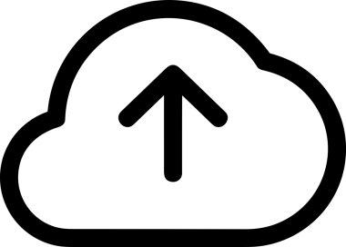 Siyah ve Beyaz Logo Simgesi PNG Biçimini Yükle. Web Sitesi Düğmesi, Mobil Uygulama Arayüzü, Dosya Aktarımı, Belge Paylaşımı, Bulut Depolama ve Veri Yedekleme için Minimalist Düz Tasarımlı Tek Renkli Ok Gönderme İşareti Grafiksel Elemanı