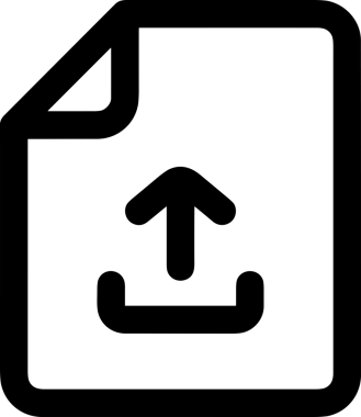 Siyah ve Beyaz Logo Simgesi PNG Biçimini Yükle. Web Sitesi Düğmesi, Mobil Uygulama Arayüzü, Dosya Aktarımı, Belge Paylaşımı, Bulut Depolama ve Veri Yedekleme için Minimalist Düz Tasarımlı Tek Renkli Ok Gönderme İşareti Grafiksel Elemanı