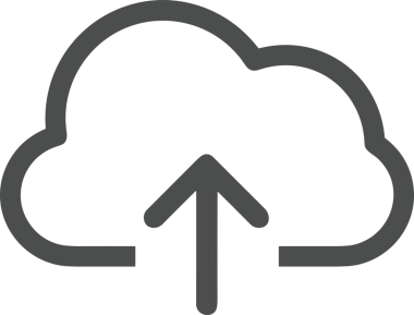 Siyah ve Beyaz Logo Simgesi PNG Biçimini Yükle. Web Sitesi Düğmesi, Mobil Uygulama Arayüzü, Dosya Aktarımı, Belge Paylaşımı, Bulut Depolama ve Veri Yedekleme için Minimalist Düz Tasarımlı Tek Renkli Ok Gönderme İşareti Grafiksel Elemanı