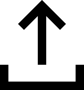 Siyah ve Beyaz Logo Simgesi PNG Biçimini Yükle. Web Sitesi Düğmesi, Mobil Uygulama Arayüzü, Dosya Aktarımı, Belge Paylaşımı, Bulut Depolama ve Veri Yedekleme için Minimalist Düz Tasarımlı Tek Renkli Ok Gönderme İşareti Grafiksel Elemanı
