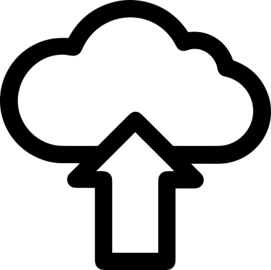 Siyah ve Beyaz Logo Simgesi PNG Biçimini Yükle. Web Sitesi Düğmesi, Mobil Uygulama Arayüzü, Dosya Aktarımı, Belge Paylaşımı, Bulut Depolama ve Veri Yedekleme için Minimalist Düz Tasarımlı Tek Renkli Ok Gönderme İşareti Grafiksel Elemanı