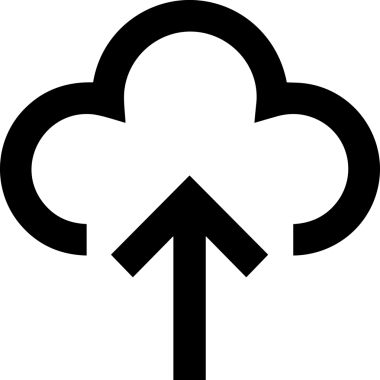 Siyah ve Beyaz Logo Simgesi PNG Biçimini Yükle. Web Sitesi Düğmesi, Mobil Uygulama Arayüzü, Dosya Aktarımı, Belge Paylaşımı, Bulut Depolama ve Veri Yedekleme için Minimalist Düz Tasarımlı Tek Renkli Ok Gönderme İşareti Grafiksel Elemanı