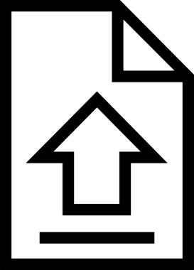 Siyah ve Beyaz Logo Simgesi PNG Biçimini Yükle. Web Sitesi Düğmesi, Mobil Uygulama Arayüzü, Dosya Aktarımı, Belge Paylaşımı, Bulut Depolama ve Veri Yedekleme için Minimalist Düz Tasarımlı Tek Renkli Ok Gönderme İşareti Grafiksel Elemanı