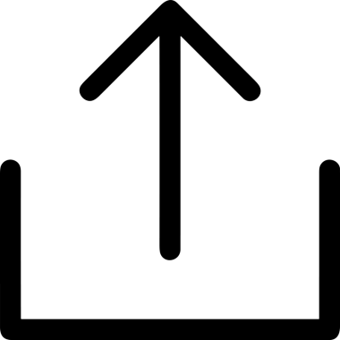 Siyah ve Beyaz Logo Simgesi PNG Biçimini Yükle. Web Sitesi Düğmesi, Mobil Uygulama Arayüzü, Dosya Aktarımı, Belge Paylaşımı, Bulut Depolama ve Veri Yedekleme için Minimalist Düz Tasarımlı Tek Renkli Ok Gönderme İşareti Grafiksel Elemanı