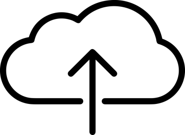 Siyah ve Beyaz Logo Simgesi PNG Biçimini Yükle. Web Sitesi Düğmesi, Mobil Uygulama Arayüzü, Dosya Aktarımı, Belge Paylaşımı, Bulut Depolama ve Veri Yedekleme için Minimalist Düz Tasarımlı Tek Renkli Ok Gönderme İşareti Grafiksel Elemanı