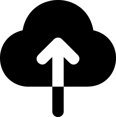 Siyah ve Beyaz Logo Simgesi PNG Biçimini Yükle. Web Sitesi Düğmesi, Mobil Uygulama Arayüzü, Dosya Aktarımı, Belge Paylaşımı, Bulut Depolama ve Veri Yedekleme için Minimalist Düz Tasarımlı Tek Renkli Ok Gönderme İşareti Grafiksel Elemanı