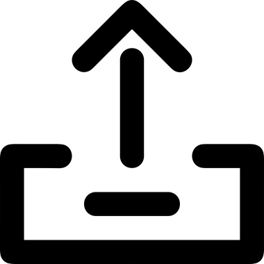 Siyah ve Beyaz Logo Simgesi PNG Biçimini Yükle. Web Sitesi Düğmesi, Mobil Uygulama Arayüzü, Dosya Aktarımı, Belge Paylaşımı, Bulut Depolama ve Veri Yedekleme için Minimalist Düz Tasarımlı Tek Renkli Ok Gönderme İşareti Grafiksel Elemanı