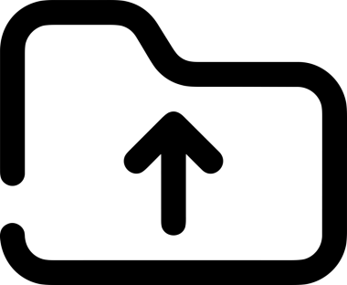 Siyah ve Beyaz Logo Simgesi PNG Biçimini Yükle. Web Sitesi Düğmesi, Mobil Uygulama Arayüzü, Dosya Aktarımı, Belge Paylaşımı, Bulut Depolama ve Veri Yedekleme için Minimalist Düz Tasarımlı Tek Renkli Ok Gönderme İşareti Grafiksel Elemanı