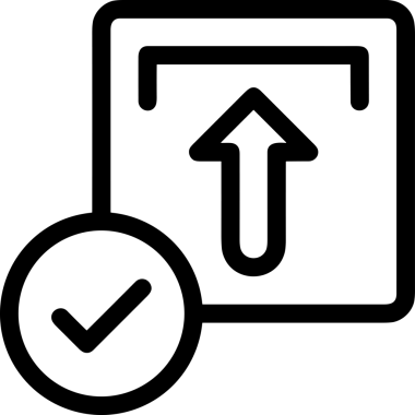 Siyah ve Beyaz Logo Simgesi PNG Biçimini Yükle. Web Sitesi Düğmesi, Mobil Uygulama Arayüzü, Dosya Aktarımı, Belge Paylaşımı, Bulut Depolama ve Veri Yedekleme için Minimalist Düz Tasarımlı Tek Renkli Ok Gönderme İşareti Grafiksel Elemanı