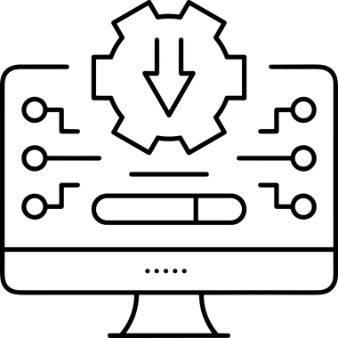 Siyah ve Beyaz Logo Simgesi PNG Biçimini Yükle. Web Sitesi Düğmesi, Mobil Uygulama Arayüzü, Dosya Aktarımı, Belge Paylaşımı, Bulut Depolama ve Veri Yedekleme için Minimalist Düz Tasarımlı Tek Renkli Ok Gönderme İşareti Grafiksel Elemanı