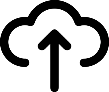 Siyah ve Beyaz Logo Simgesi PNG Biçimini Yükle. Web Sitesi Düğmesi, Mobil Uygulama Arayüzü, Dosya Aktarımı, Belge Paylaşımı, Bulut Depolama ve Veri Yedekleme için Minimalist Düz Tasarımlı Tek Renkli Ok Gönderme İşareti Grafiksel Elemanı