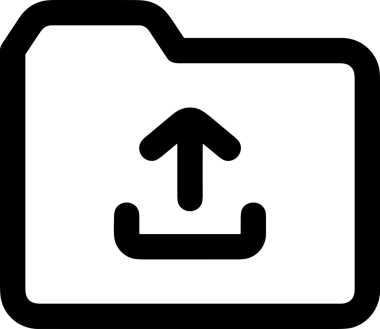 Siyah ve Beyaz Logo Simgesi PNG Biçimini Yükle. Web Sitesi Düğmesi, Mobil Uygulama Arayüzü, Dosya Aktarımı, Belge Paylaşımı, Bulut Depolama ve Veri Yedekleme için Minimalist Düz Tasarımlı Tek Renkli Ok Gönderme İşareti Grafiksel Elemanı