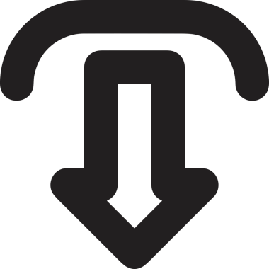 Siyah ve Beyaz Logo Simgesi PNG Biçimini Yükle. Web Sitesi Düğmesi, Mobil Uygulama Arayüzü, Dosya Aktarımı, Belge Paylaşımı, Bulut Depolama ve Veri Yedekleme için Minimalist Düz Tasarımlı Tek Renkli Ok Gönderme İşareti Grafiksel Elemanı