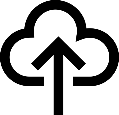 Siyah ve Beyaz Logo Simgesi PNG Biçimini Yükle. Web Sitesi Düğmesi, Mobil Uygulama Arayüzü, Dosya Aktarımı, Belge Paylaşımı, Bulut Depolama ve Veri Yedekleme için Minimalist Düz Tasarımlı Tek Renkli Ok Gönderme İşareti Grafiksel Elemanı