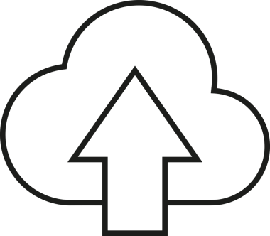 Siyah ve Beyaz Logo Simgesi PNG Biçimini Yükle. Web Sitesi Düğmesi, Mobil Uygulama Arayüzü, Dosya Aktarımı, Belge Paylaşımı, Bulut Depolama ve Veri Yedekleme için Minimalist Düz Tasarımlı Tek Renkli Ok Gönderme İşareti Grafiksel Elemanı