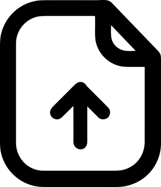 Siyah ve Beyaz Logo Simgesi PNG Biçimini Yükle. Web Sitesi Düğmesi, Mobil Uygulama Arayüzü, Dosya Aktarımı, Belge Paylaşımı, Bulut Depolama ve Veri Yedekleme için Minimalist Düz Tasarımlı Tek Renkli Ok Gönderme İşareti Grafiksel Elemanı