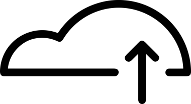 Siyah ve Beyaz Logo Simgesi PNG Biçimini Yükle. Web Sitesi Düğmesi, Mobil Uygulama Arayüzü, Dosya Aktarımı, Belge Paylaşımı, Bulut Depolama ve Veri Yedekleme için Minimalist Düz Tasarımlı Tek Renkli Ok Gönderme İşareti Grafiksel Elemanı