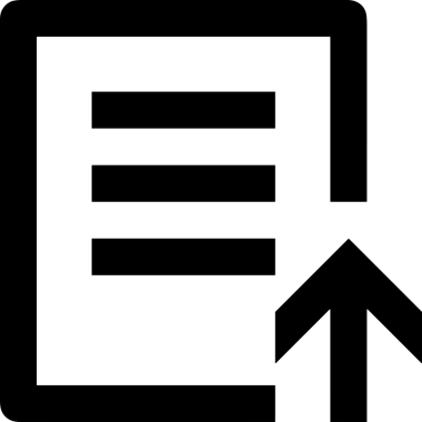 Siyah ve Beyaz Logo Simgesi PNG Biçimini Yükle. Web Sitesi Düğmesi, Mobil Uygulama Arayüzü, Dosya Aktarımı, Belge Paylaşımı, Bulut Depolama ve Veri Yedekleme için Minimalist Düz Tasarımlı Tek Renkli Ok Gönderme İşareti Grafiksel Elemanı