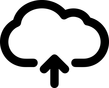 Siyah ve Beyaz Logo Simgesi PNG Biçimini Yükle. Web Sitesi Düğmesi, Mobil Uygulama Arayüzü, Dosya Aktarımı, Belge Paylaşımı, Bulut Depolama ve Veri Yedekleme için Minimalist Düz Tasarımlı Tek Renkli Ok Gönderme İşareti Grafiksel Elemanı