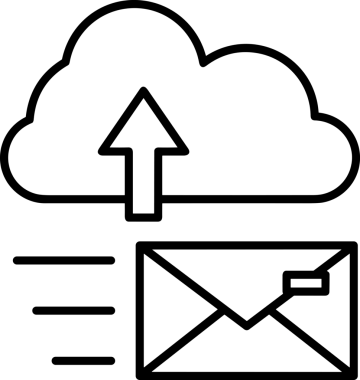 Siyah ve Beyaz Logo Simgesi PNG Biçimini Yükle. Web Sitesi Düğmesi, Mobil Uygulama Arayüzü, Dosya Aktarımı, Belge Paylaşımı, Bulut Depolama ve Veri Yedekleme için Minimalist Düz Tasarımlı Tek Renkli Ok Gönderme İşareti Grafiksel Elemanı