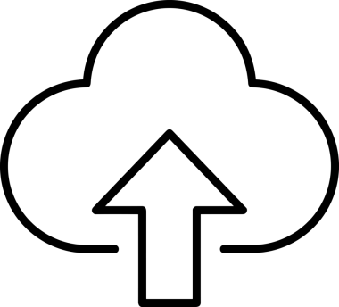 Siyah ve Beyaz Logo Simgesi PNG Biçimini Yükle. Web Sitesi Düğmesi, Mobil Uygulama Arayüzü, Dosya Aktarımı, Belge Paylaşımı, Bulut Depolama ve Veri Yedekleme için Minimalist Düz Tasarımlı Tek Renkli Ok Gönderme İşareti Grafiksel Elemanı